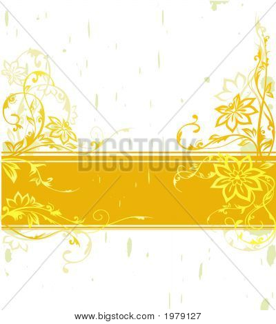オレンジ グランジ花の背景