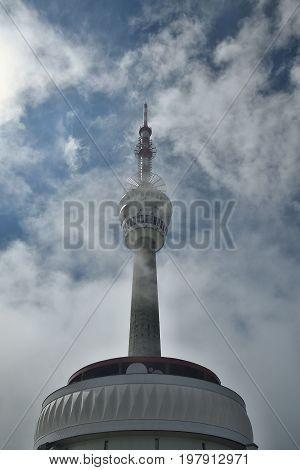 Cloudy weather on the Praded, Jeseniky, Czech Republic