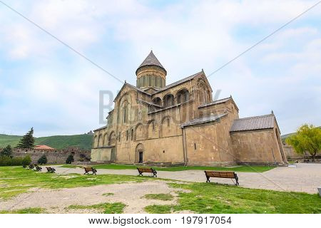 Svetitskhoveli Cathedral is Georgian Orthodox cathedral located in the historical town of Mtskheta, Georgia