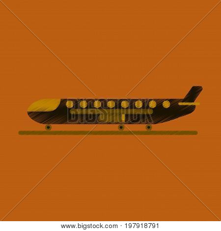 Flat Icon in Shading Style aircraft fashion vector