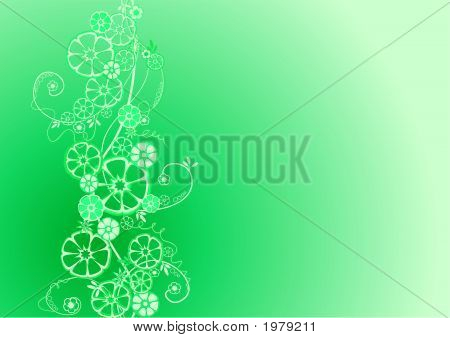 ベクトルの背景の花を持つ