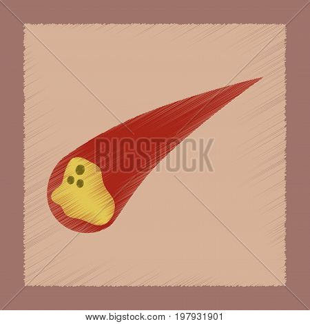 flat shading style icon nature falling meteorite