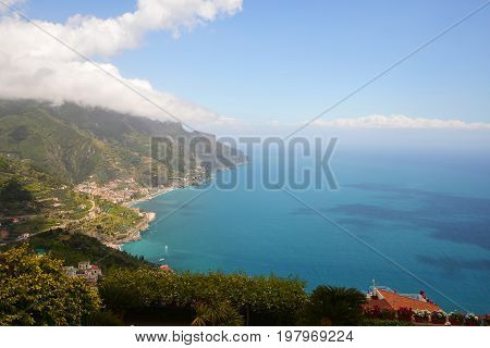 Ravelo Resort City At Amalfi Coast In Southern Italy