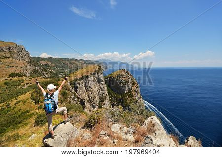 Woman In Mountain