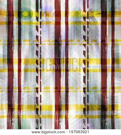 plaid geometric brush seamles print, textile fabric