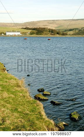 A view of Hollingworth lake in Rochdale