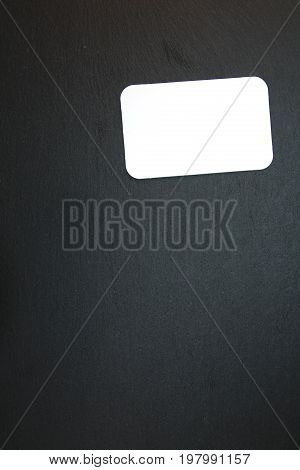 Blackboard (slate) with White, blank writable notepad