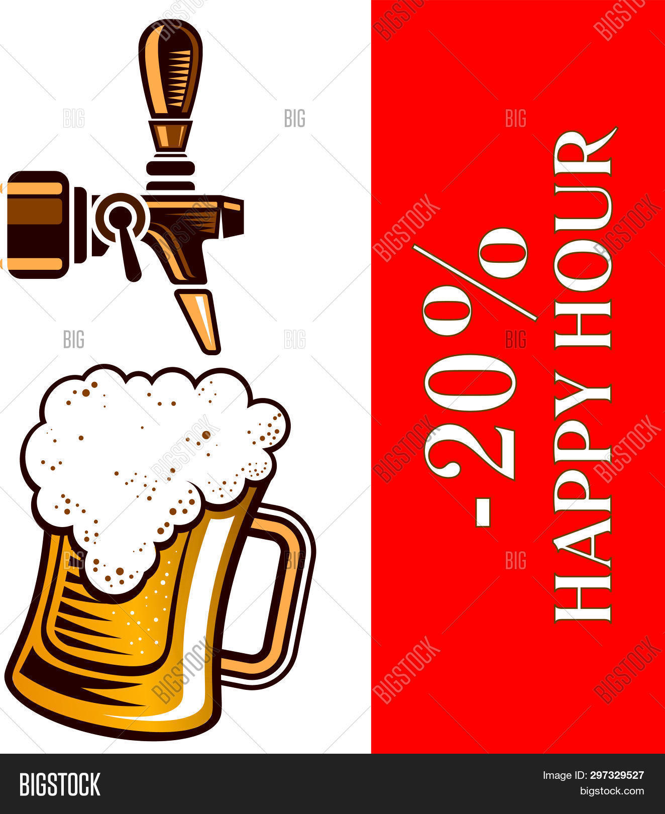 Happy Hour Free Beer Vector & Photo (Free Trial) Bigstock