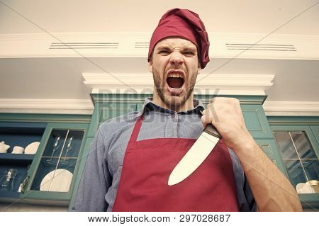 Sharp Knife Professional Tool. Chef Choose Professional Tools. Kitchen Utensils And Tools. Chef Hold