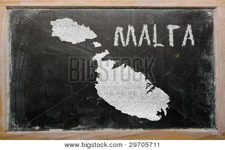 Osnovy mapa Malty na tabuli