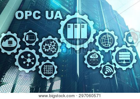 Opc Unified Architecture. Data Transmission In Industrial Networks Concept.