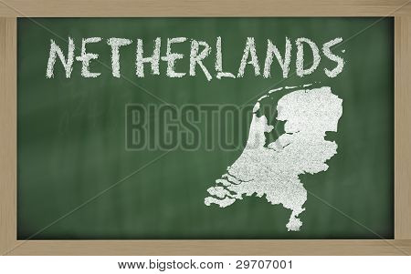 Overzicht kaart van Nederland op Blackboard