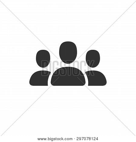 Person Icon, People Vector Sign, Human Group For Social Media, Business Staff Symbol Isolated On Whi