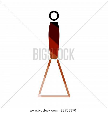 Potato Masher Icon. Flat Color Design. Vector Illustration.