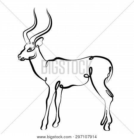 Figure Brush Contour.art Drawing Ink Contour Brush. Continuous Single One Line Hand Drawing Hand Gaz