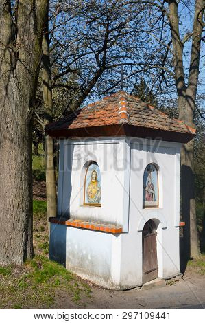 Chapel. Old Tiny Sacral Building. Folk Architecture. South Moravia, Czech Republic.