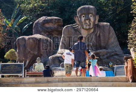 Sakon Nakhon, Thailand February 2, 2019 - Tham Pha Daen Wat Temple, Sakon Nakhon, Thailand