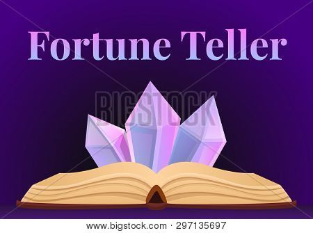 Fortune Teller Concept Banner. Cartoon Illustration Of Fortune Teller Vector Concept Banner For Web 