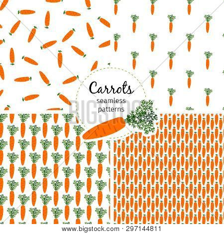 Carrot Seamless Pattern, Healthy Vegetable Background Vector. Illustration Of Pattern Seamless Veget