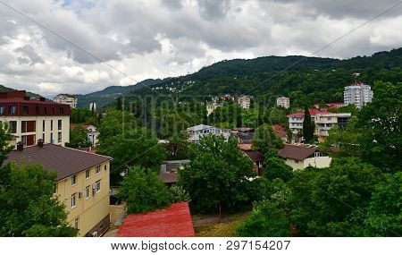 View Of The Khostinsky District In The City Named Sochi, Russia