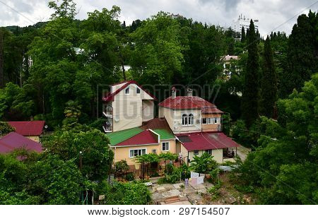 View Of A Rural House In The Khostinsky District Of The City Of Sochi, Russia