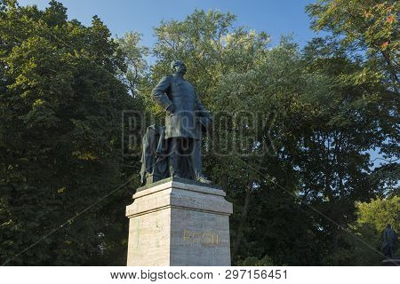 Berlin, Germany; August 2018, Albrecht Von Roon Statue On Grosser Stern
