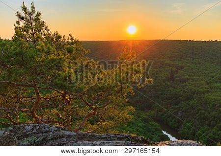 Viewpoint Sealsfields Stone Of National Park Podyji In Czech Republic