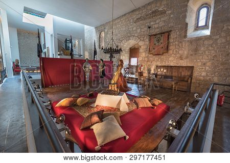 Medina De Pomar, Spain - May 7, 2016. Interior Of Medieval Museum On May 7, 2016 In Medina De Pomar,