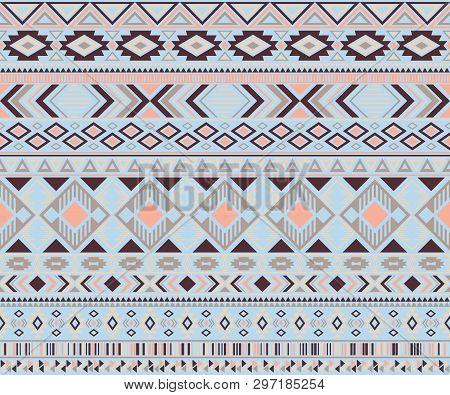 Peruvian American Indian Pattern Tribal Ethnic Motifs Geometric Vector Background. Abstract Native A