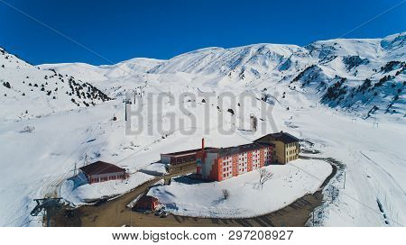 Vahdat District Beautiful View From The Aircraft To The Mountains In Tashkent, China And Kirgistan, 