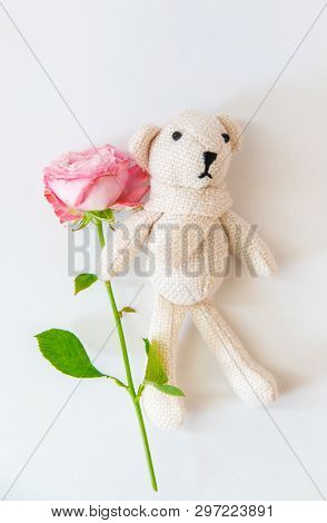 Newborn. Baby Accessories On A Light Background. Selective Focus.