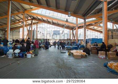 Tbilisi, Georgia - Mart 21 2019: The Dezerter Bazaar Or Dezertirka- Biggest Food Market In Tbilisi N