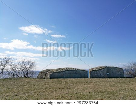 Visingso, Sweden - Apr 14, 2019: The Ruins Of Nas Castle At Visingso In The Lake Vattern, Where The 
