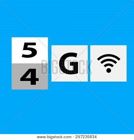 5g - 5th Generation Wireless Internet Network Connection Information Technology Illustration. Mobile