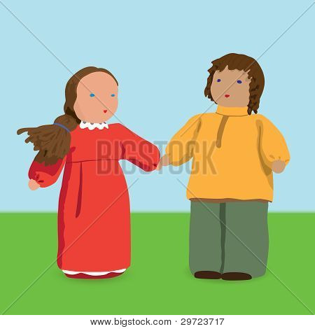 Illustrazione - bambole