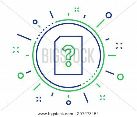 Unknown Document Line Icon. File With Question Mark Sign. Untitled Paper Page Concept Symbol. Qualit