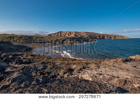 Scenic Volcanic Landscape In Pelada Mountain, South Tenerife, Canary Islands, Spain.