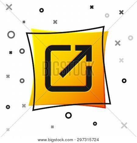 Black Open In New Window Icon Isolated On White Background. Open Another Tab Button Sign. Browser Fr