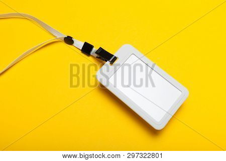 Event Badge Lanyard, Name Tag Id. Visitor Card Blank, Vip Backstage Mockup.