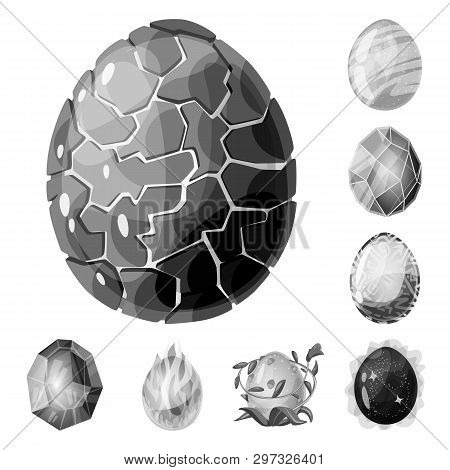 Vector Design Of Monster  And Fantasy Icon. Collection Of Monster  And Big Vector Icon For Stock.