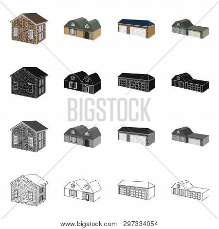 Vector Illustration Of Facade And Housing Icon. Collection Of Facade And Infrastructure Vector Icon 