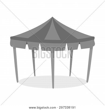 Vector Illustration Of Canopy And Tent Symbol. Set Of Canopy And Cover Vector Icon For Stock.