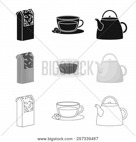 Vector Illustration Of Healthy And Floral  Sign. Set Of Healthy And Gradient Vector Icon For Stock.