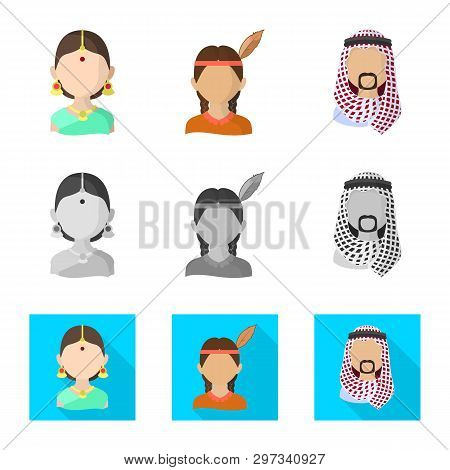 Vector Design Of Imitator And Resident Symbol. Set Of Imitator And Culture Stock Vector Illustration
