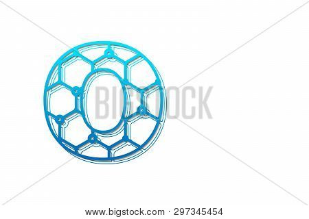 Letter O Logo Design Template With Hexagon Shape For Technology Background. Line Art Logo Type Desig