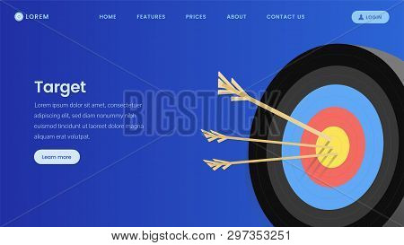 Marketing Service Landing Page Vector Template. Target Advertising, Lead Generation, Ads Settings We