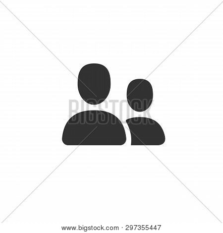 Person Icon, Two People Vector Sign, Human Group For Social Media, Business Staff Symbol Isolated On