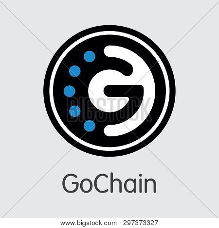 Go - Gochain. The Icon Of Virtual Momey Or Market Emblem.