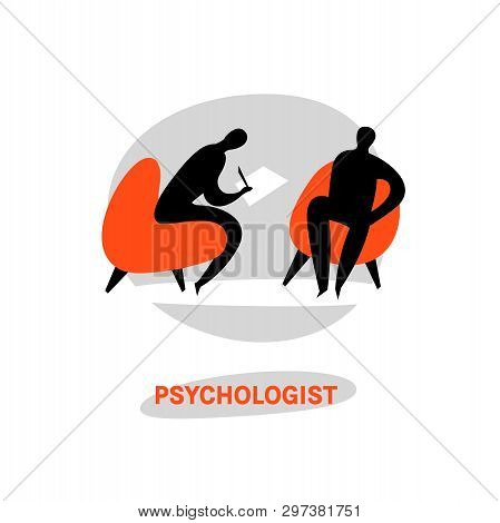 Psychologist, Psychotherapist Icon. Creative Concept Useful For Logotype, Pictogram, Symbol Design. 