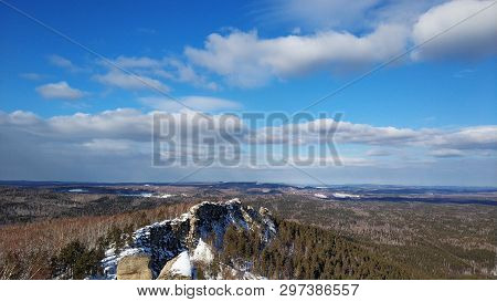 Winter Landscapes In The Urals Forest Trees On A Sunny Day Arakul Shihan